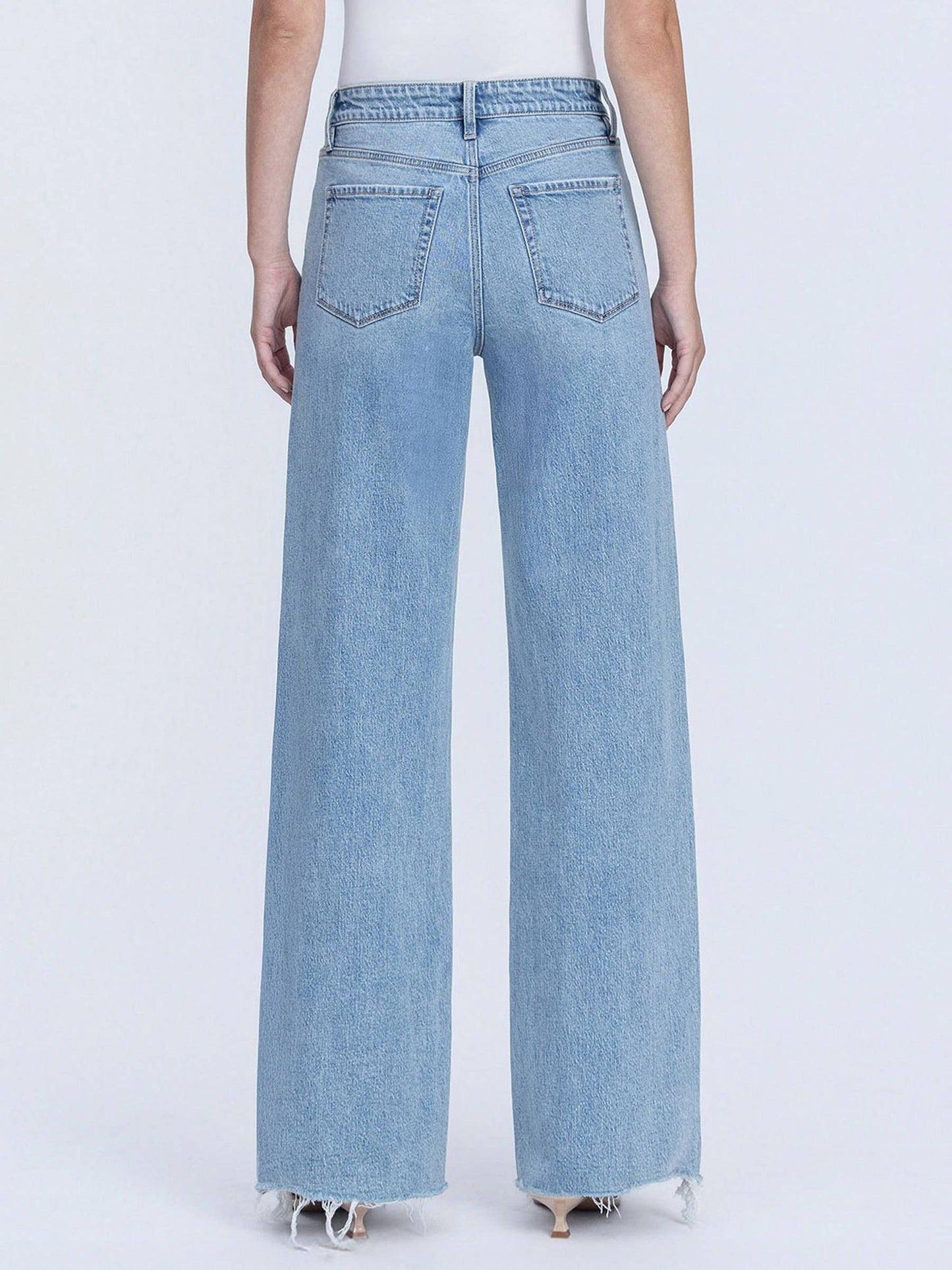 Raw Hem Wide-Leg Denim