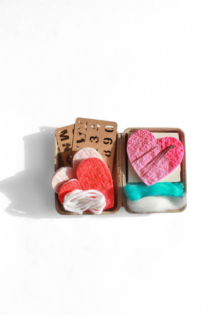 Mini Heart Felting Craft Kit